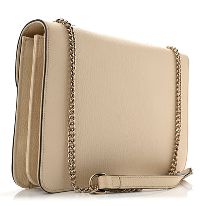 Gucci Dollar Calfskin Interlocking G Shoulder Bag Ivoire 3 of 16