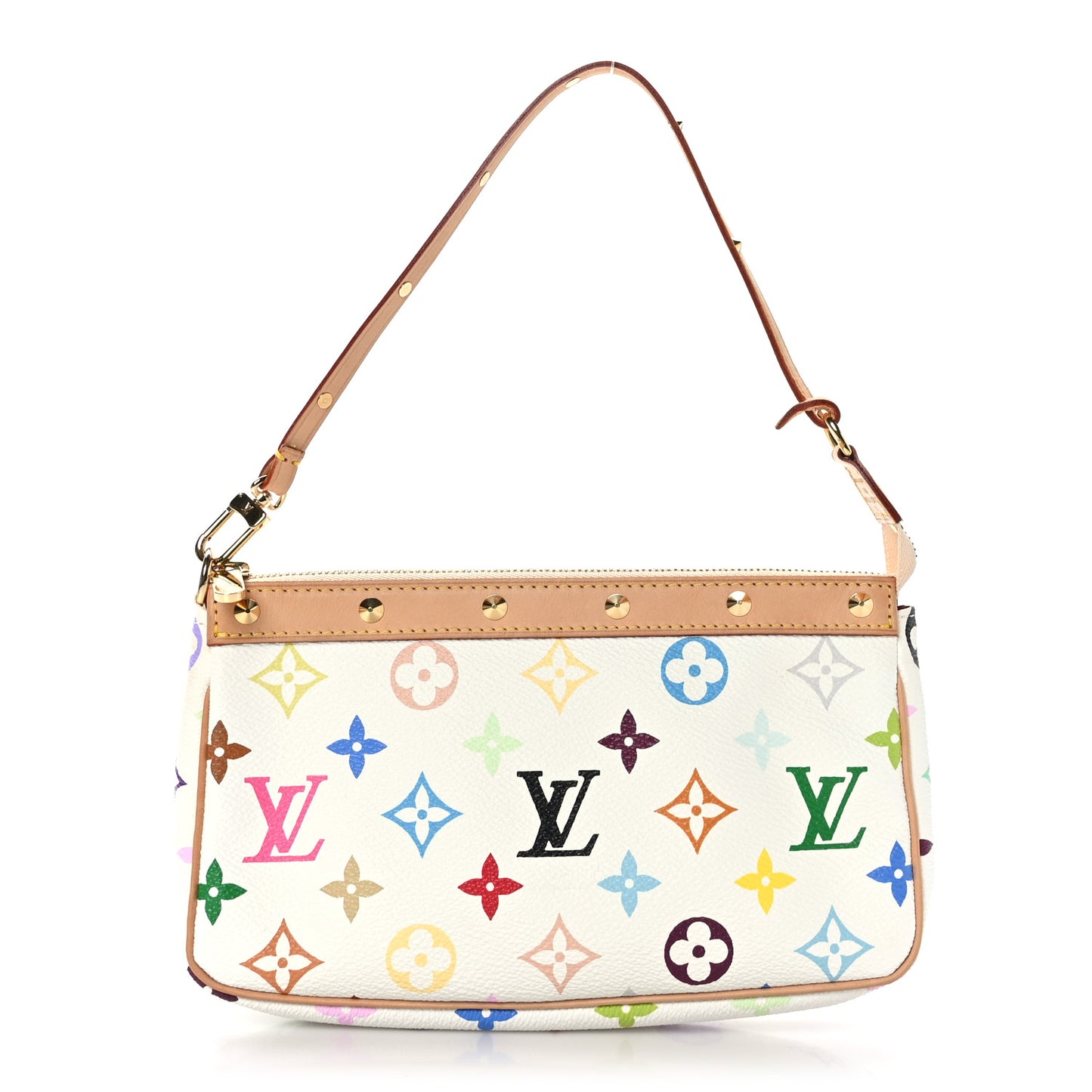Monogram Multicolor Pochette Accessories White
