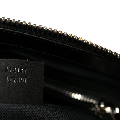 Gucci GG Supreme Monogram Appia Calfskin Web Flat Messenger Bag Black Grey 7 of 11