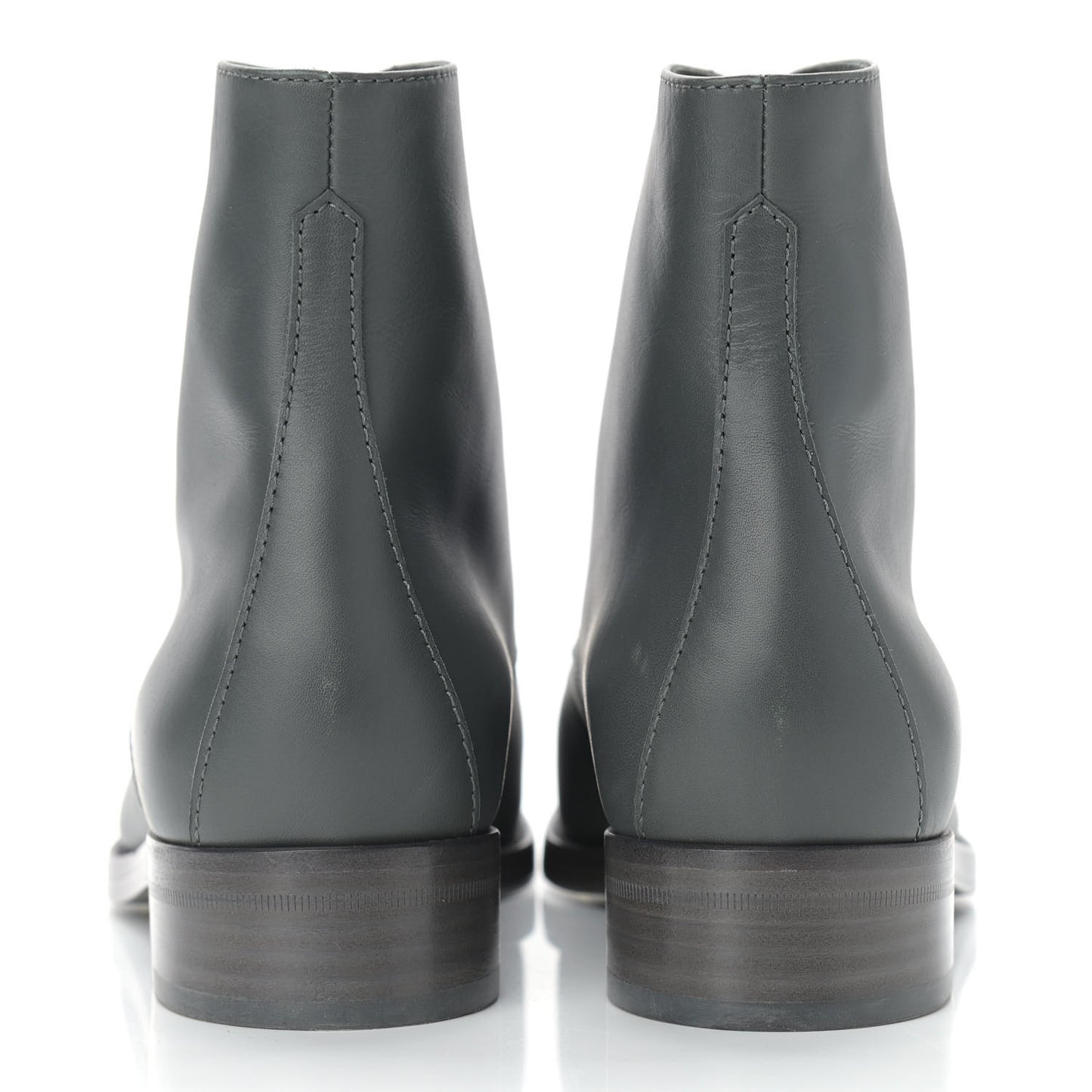 Calfskin Cap Toe CC Lace Up Boots 37.5 Dark Grey