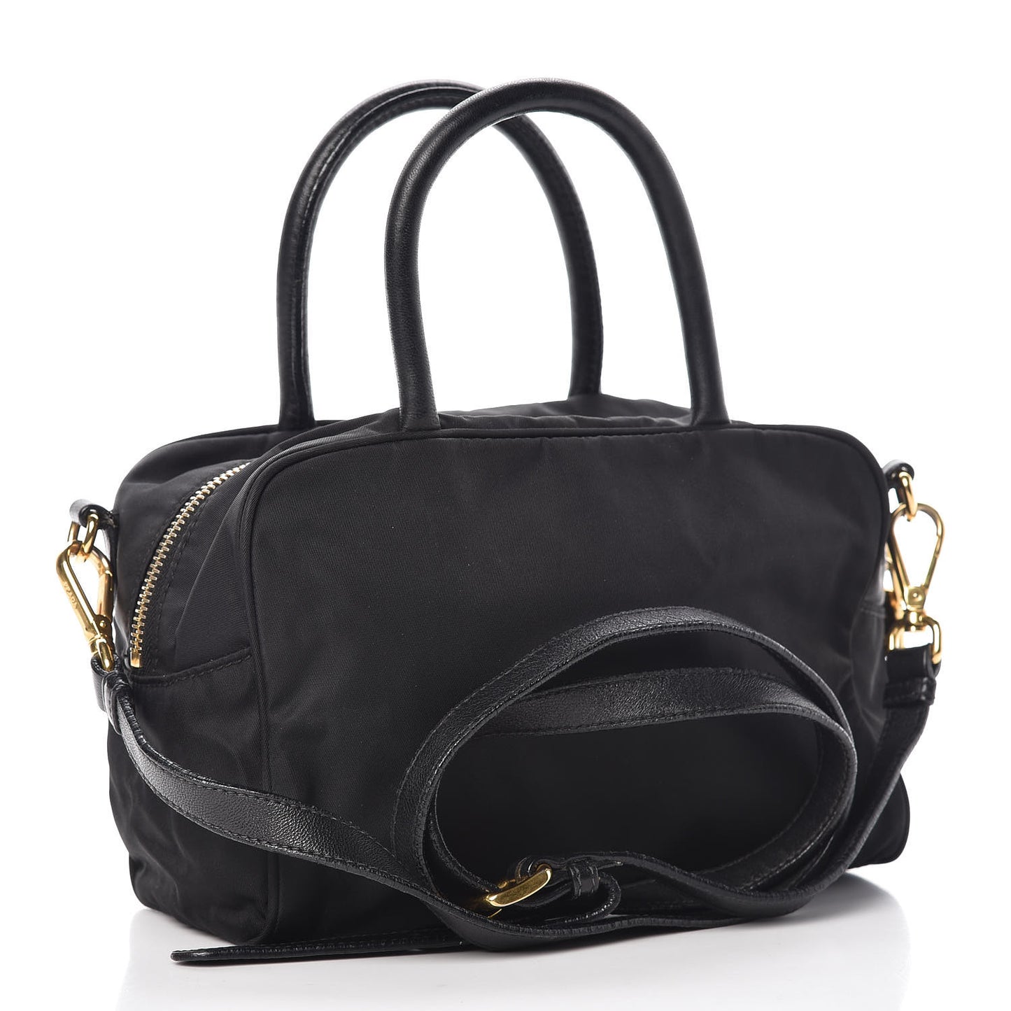 Nylon Fiocco Mini Bowler Black