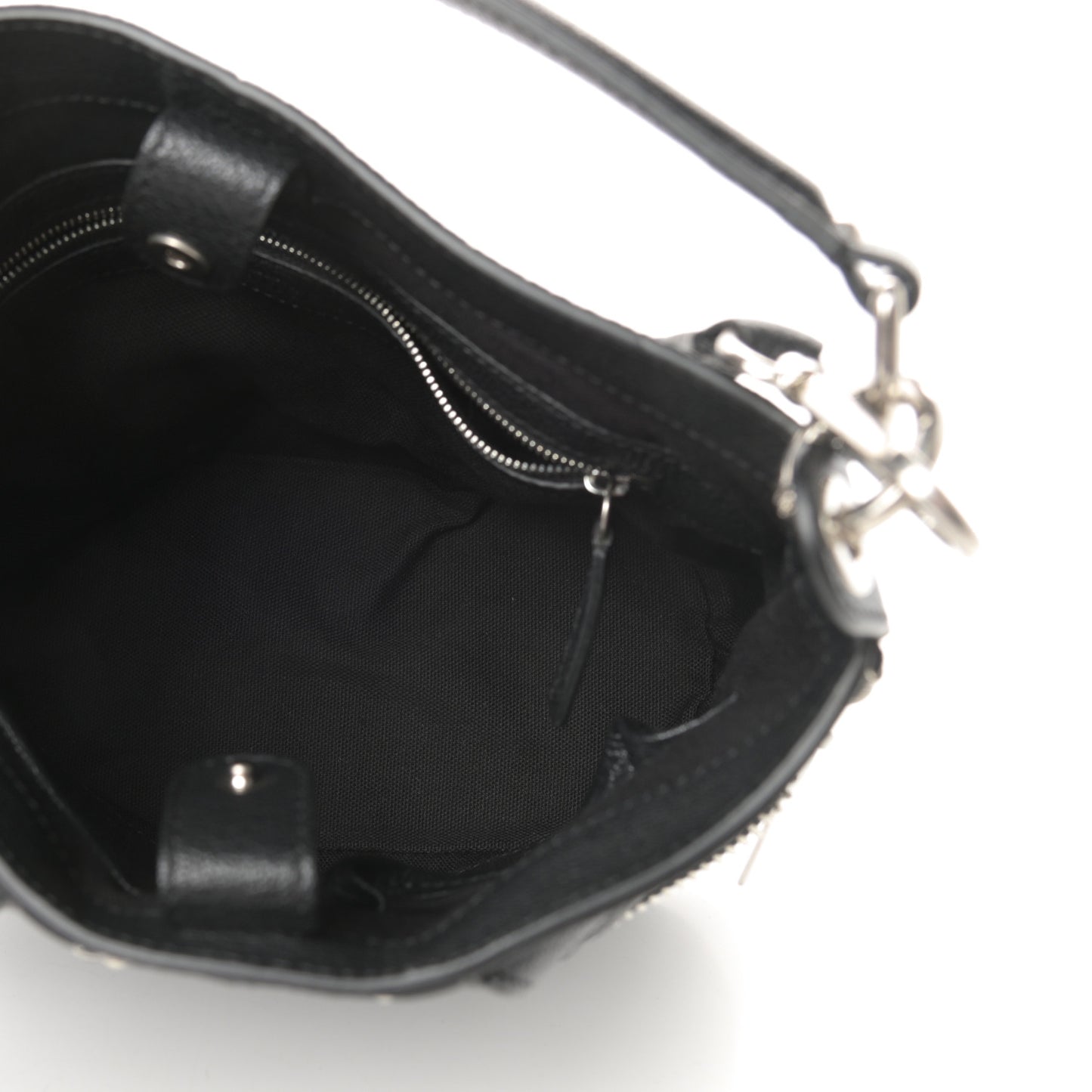 Calfskin De Manta Shoulder Bag Black