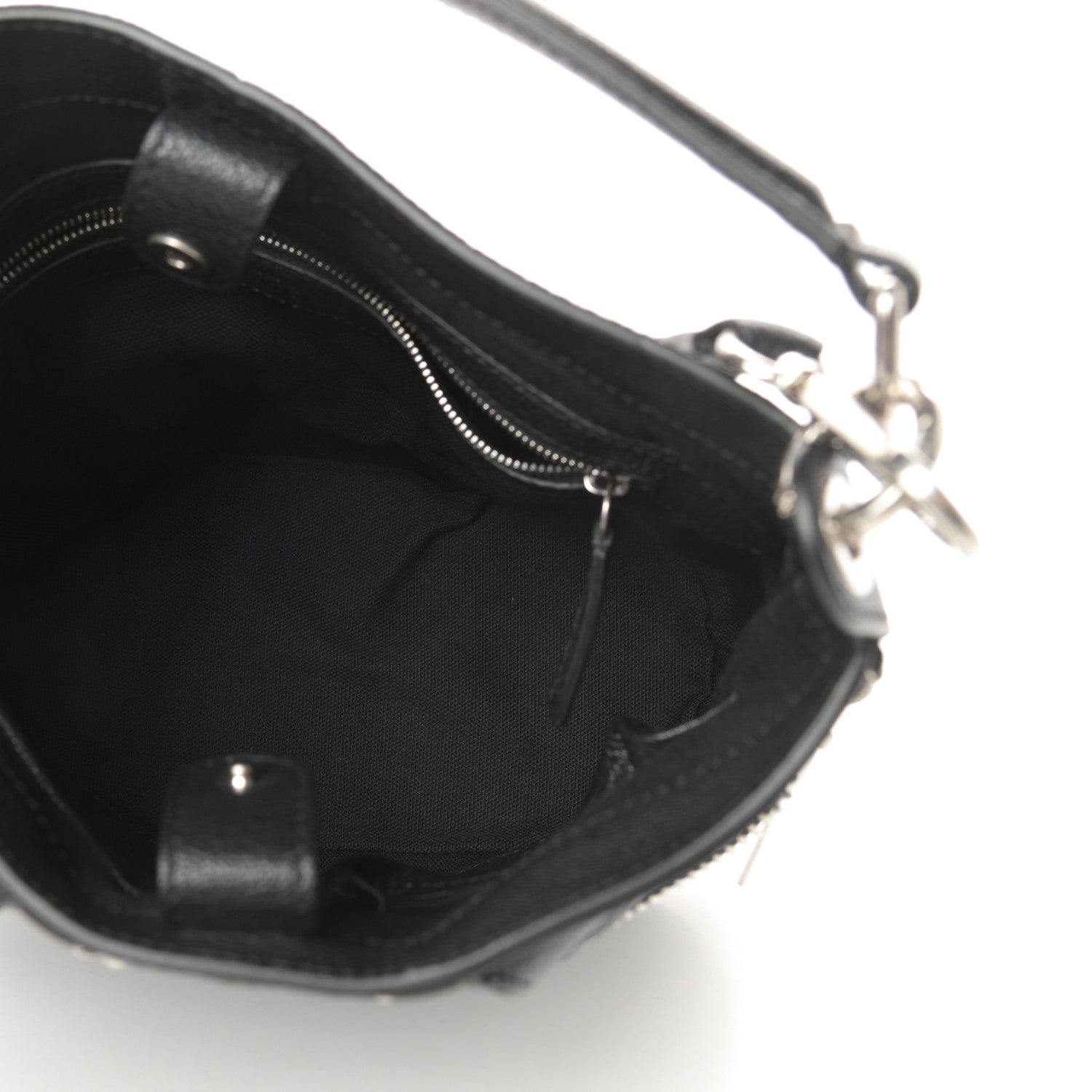 Alexander McQueen Calfskin De Manta Shoulder Bag Black 5 of 10