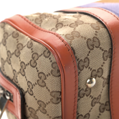 Gucci Monogram Vintage Web Small Boston 7 of 14