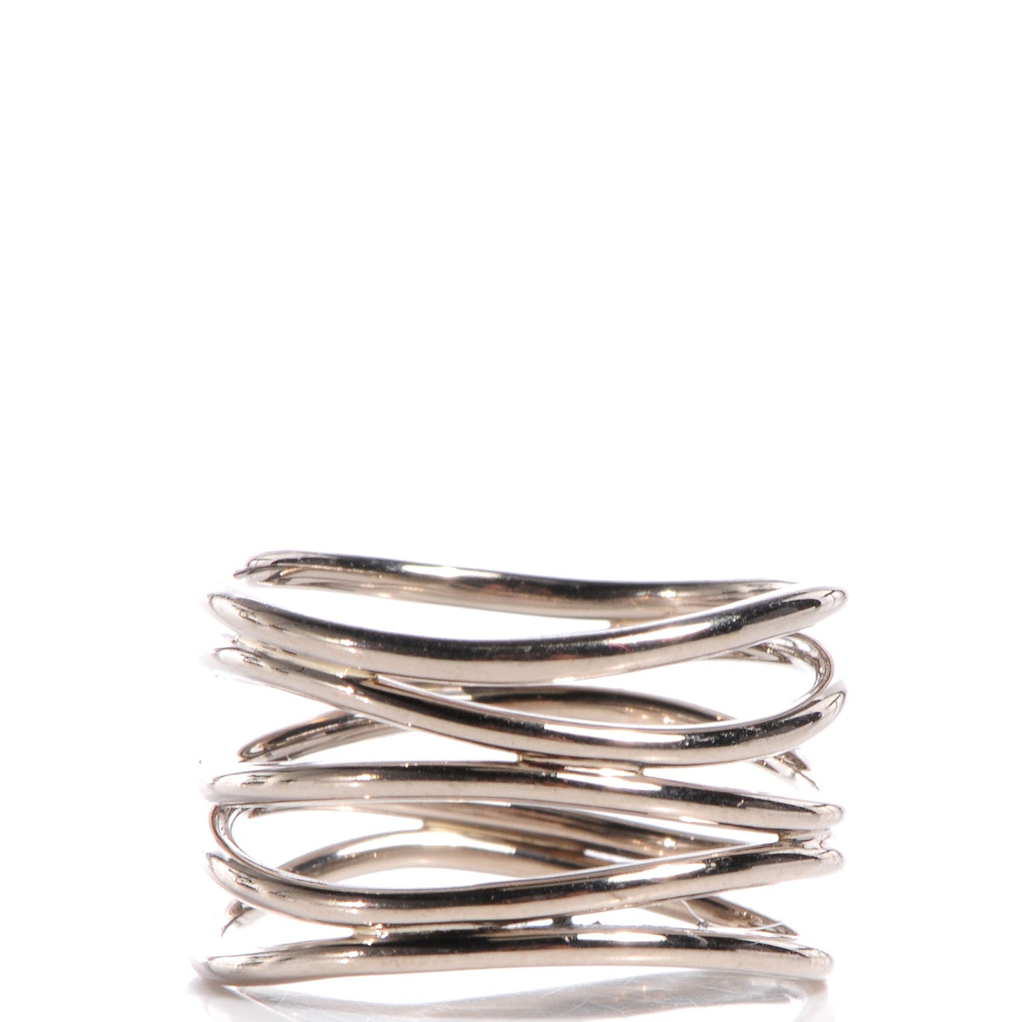 18K White Gold Elsa Peretti Wave Five Row Ring 5