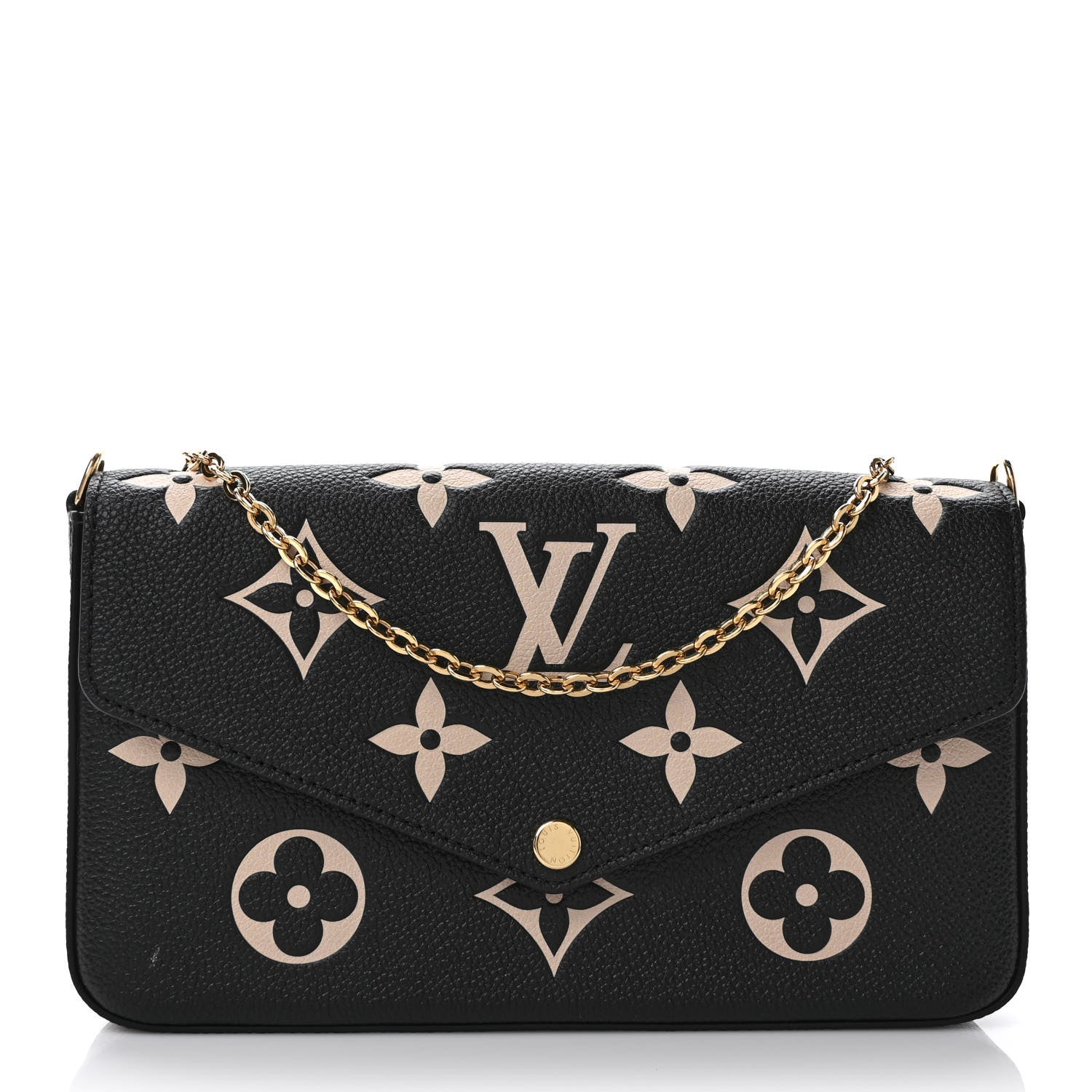 Louis Vuitton Empreinte Monogram Giant Felicie Pochette Black Beige 3 of 9