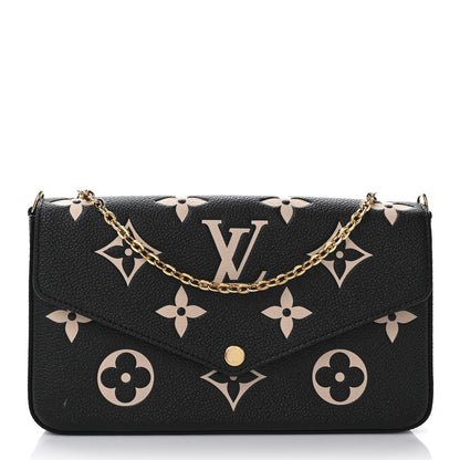 Louis Vuitton Empreinte Monogram Giant Felicie Pochette Black Beige 3 of 9