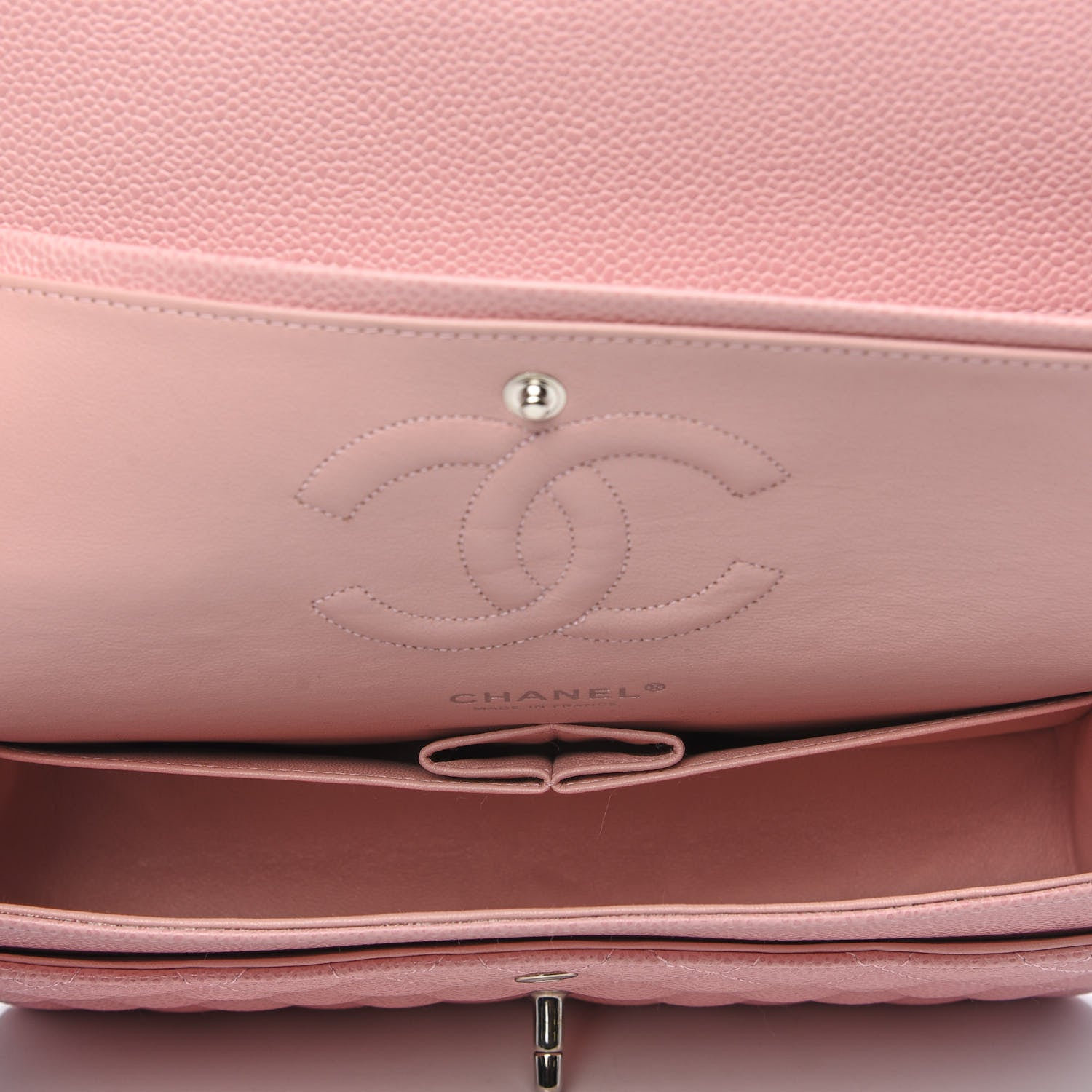 Chanel Caviar Quilted Medium Double Flap Pink 4 of 9
