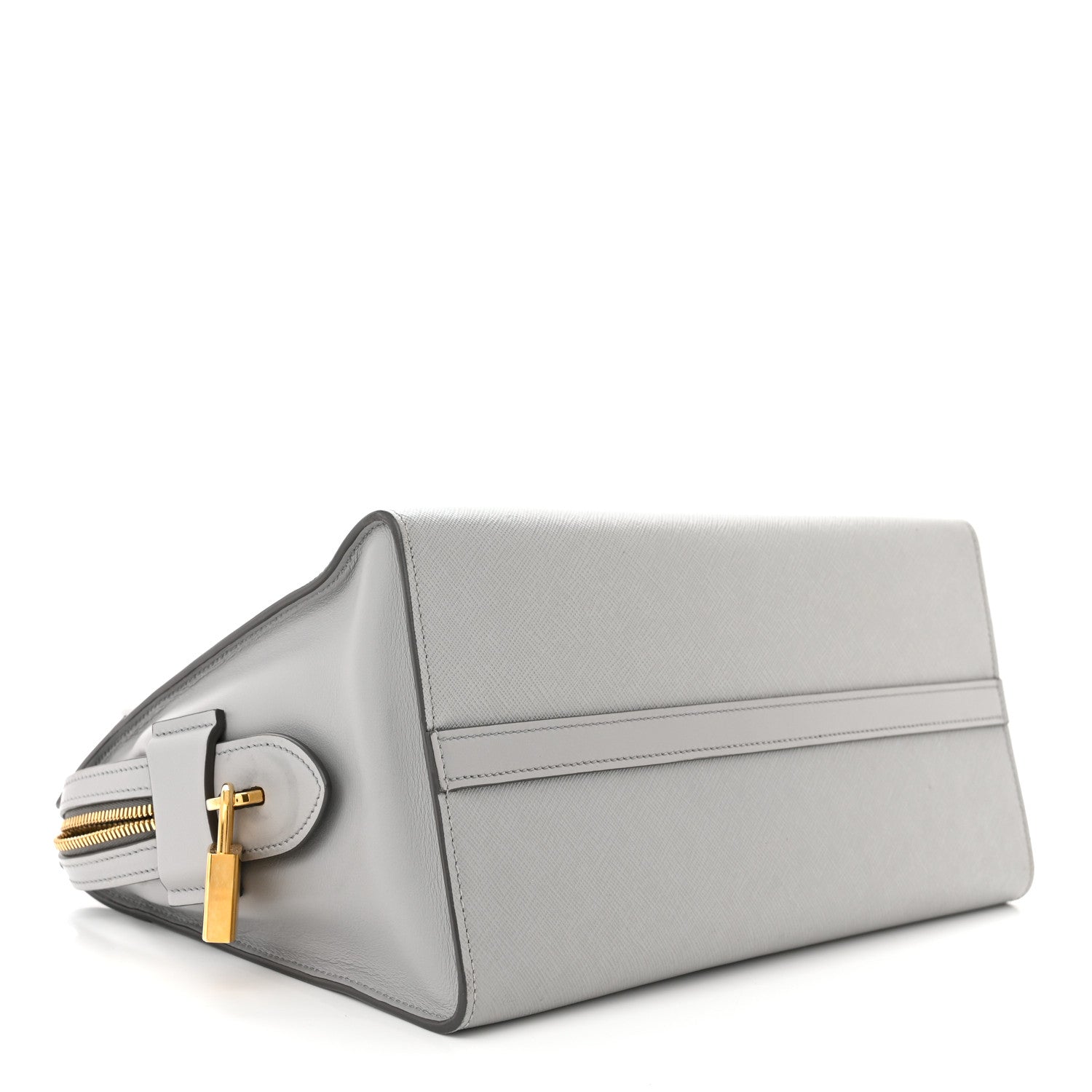Prada Saffiano City Calfskin Medium Esplanade Tote Mercurio 4 of 11