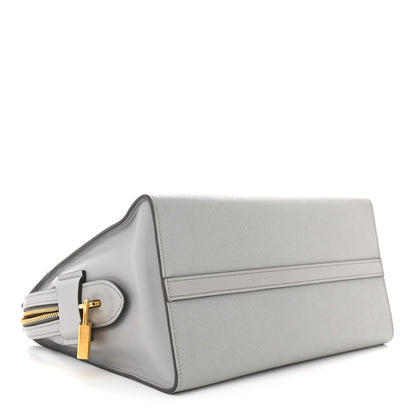 Prada Saffiano City Calfskin Medium Esplanade Tote Mercurio 4 of 11