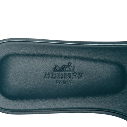 Hermes Calfskin Oran Sandals 36 Bleu Emeraude 8 of 10