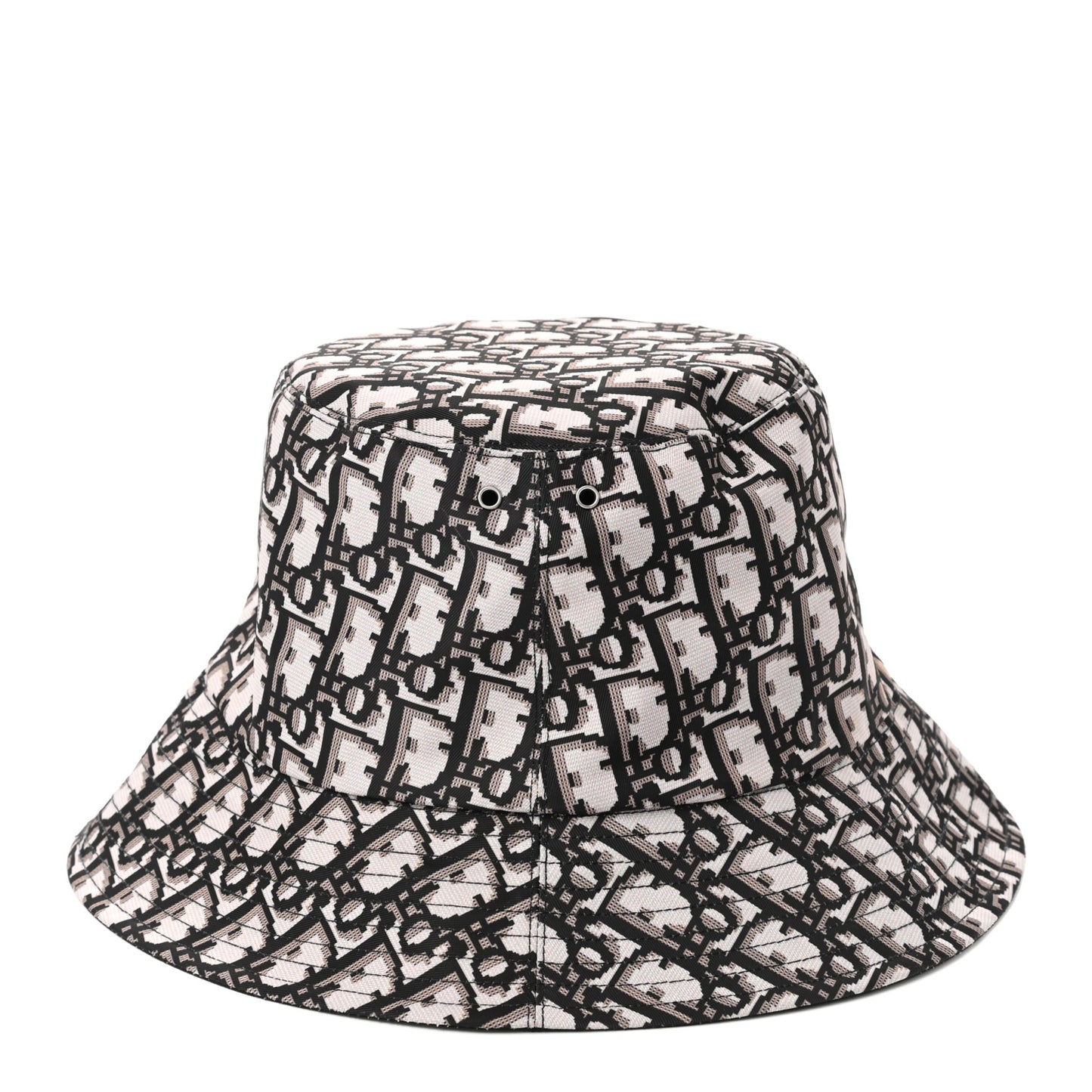 Polyester Cotton Oblique Reversible Teddy-D Brim Bucket Hat 56 Black