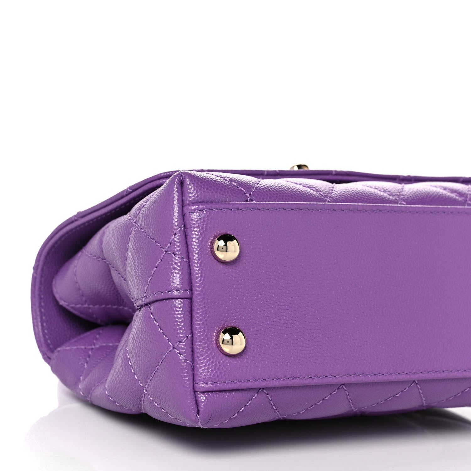 Chanel Caviar Quilted Extra Mini Coco Handle Flap Purple 8 of 10