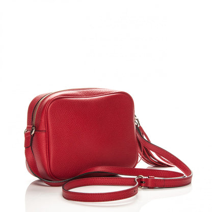 Gucci Pebbled Calfskin Small Soho Disco Bag Tabasco Red 3 of 7