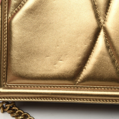 Dolce & Gabbana Metallic Calfskin Medium Devotion Crossbody Bag Gold 11 of 12
