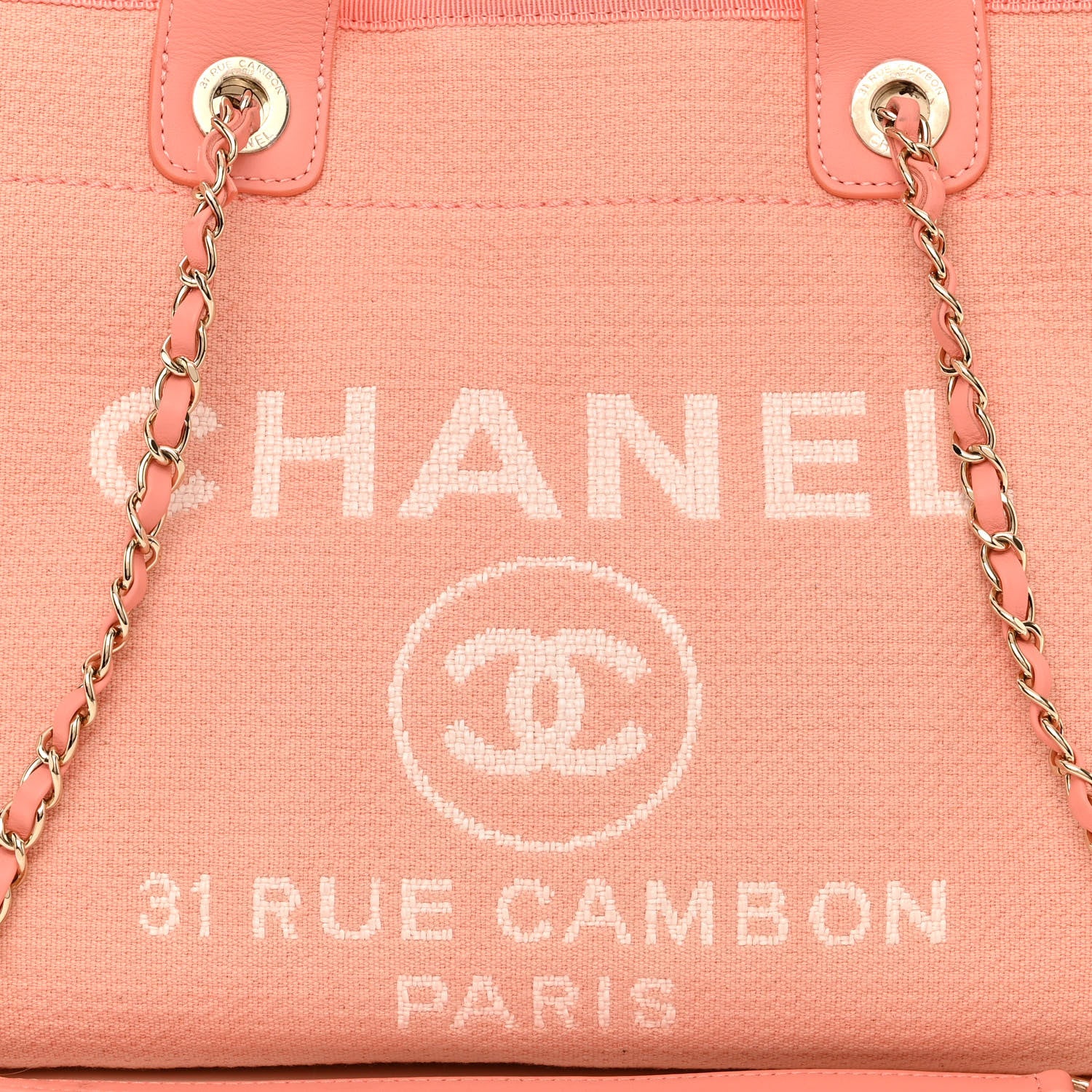 Chanel Mixed Fibers Small Deauville Tote Light Orange 10 of 14