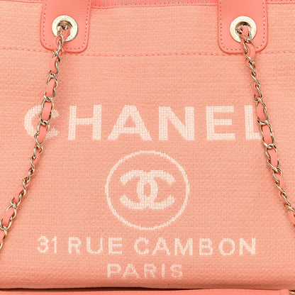 Chanel Mixed Fibers Small Deauville Tote Light Orange 10 of 14