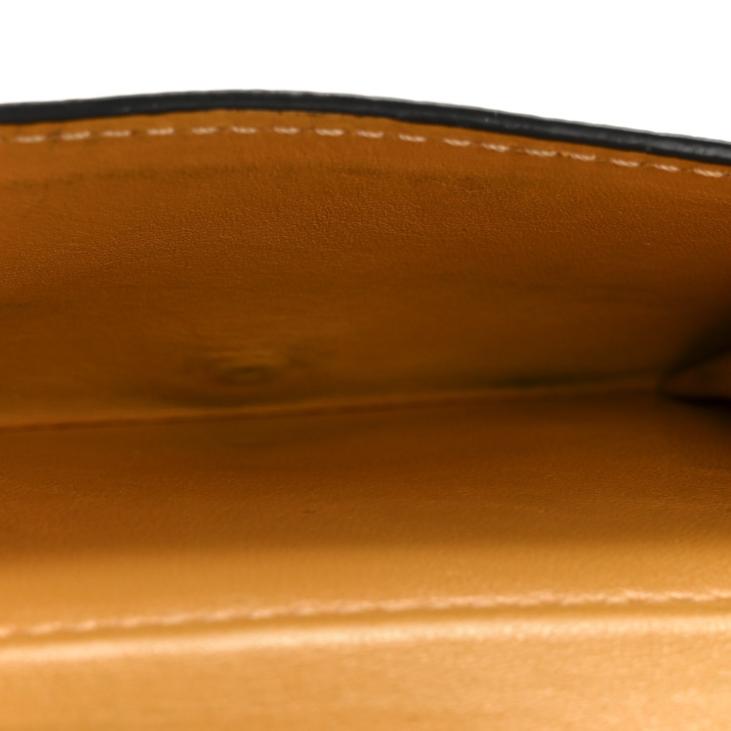 Grained Calfskin Anagram Trifold Wallet Sunflower