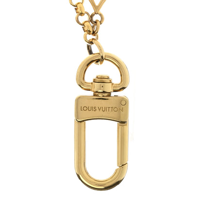 Louis Vuitton Brass Enamel Fleur De Monogram Bag Charm Chain Gold 3 of 4