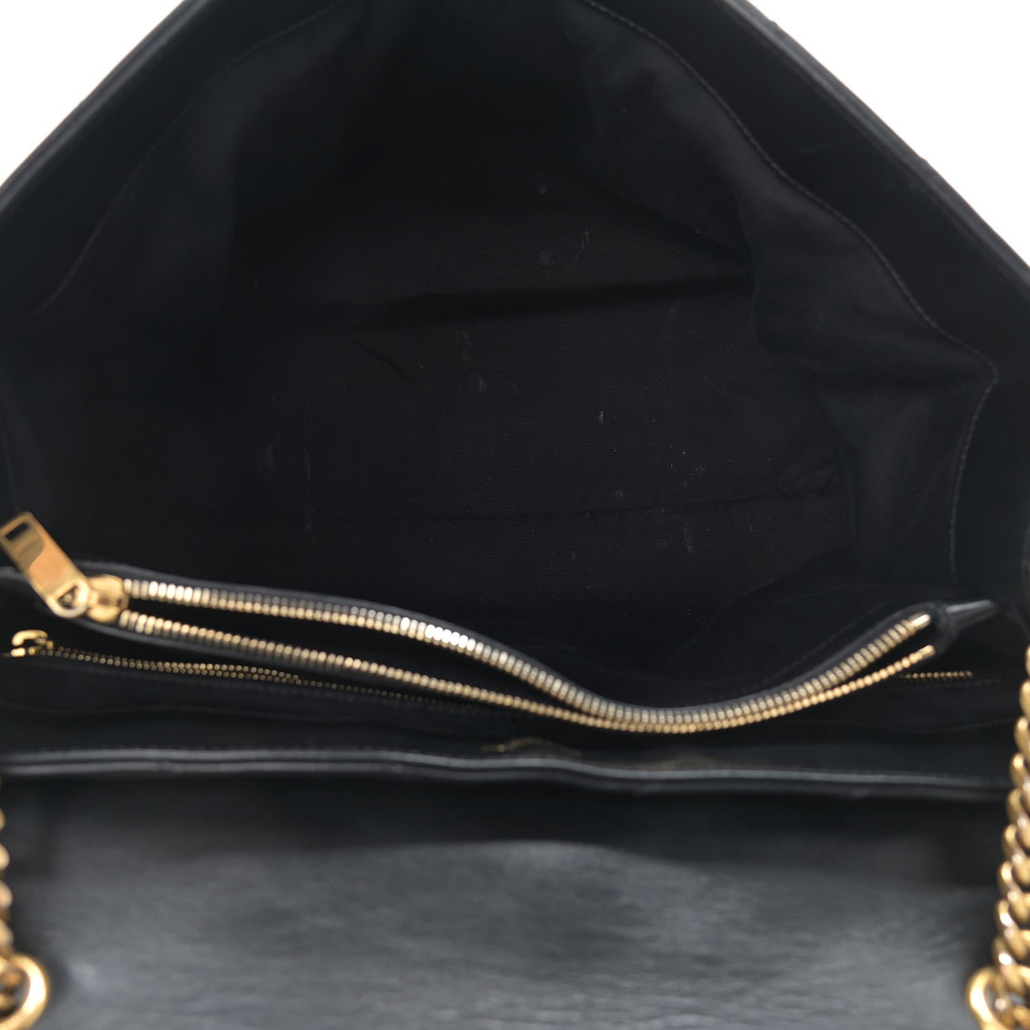 Saint Laurent Calfskin Y Quilted Monogram Large Loulou Chain Satchel Black 5 of 17