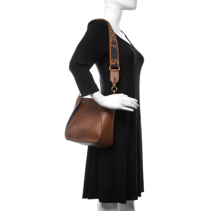 Stella McCartney Eco Alter Nappa Perforated Logo Mini Crossbody Cinnamon 2 of 9