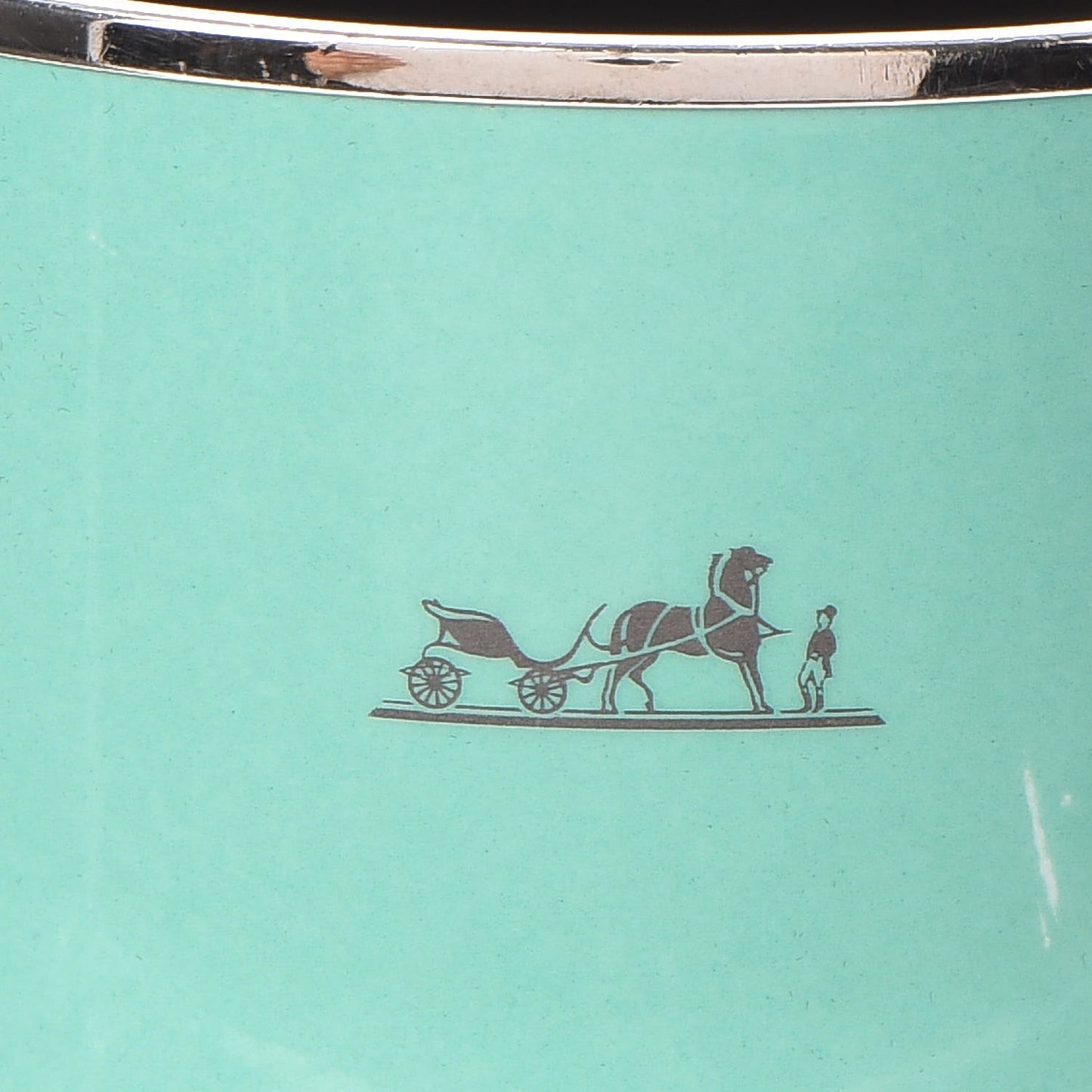 Enamel Printed Extra Wide Caleche Bracelet 62 Vert Aqua