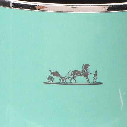 Hermes Enamel Printed Extra Wide Caleche Bracelet 62 Vert Aqua 6 of 8