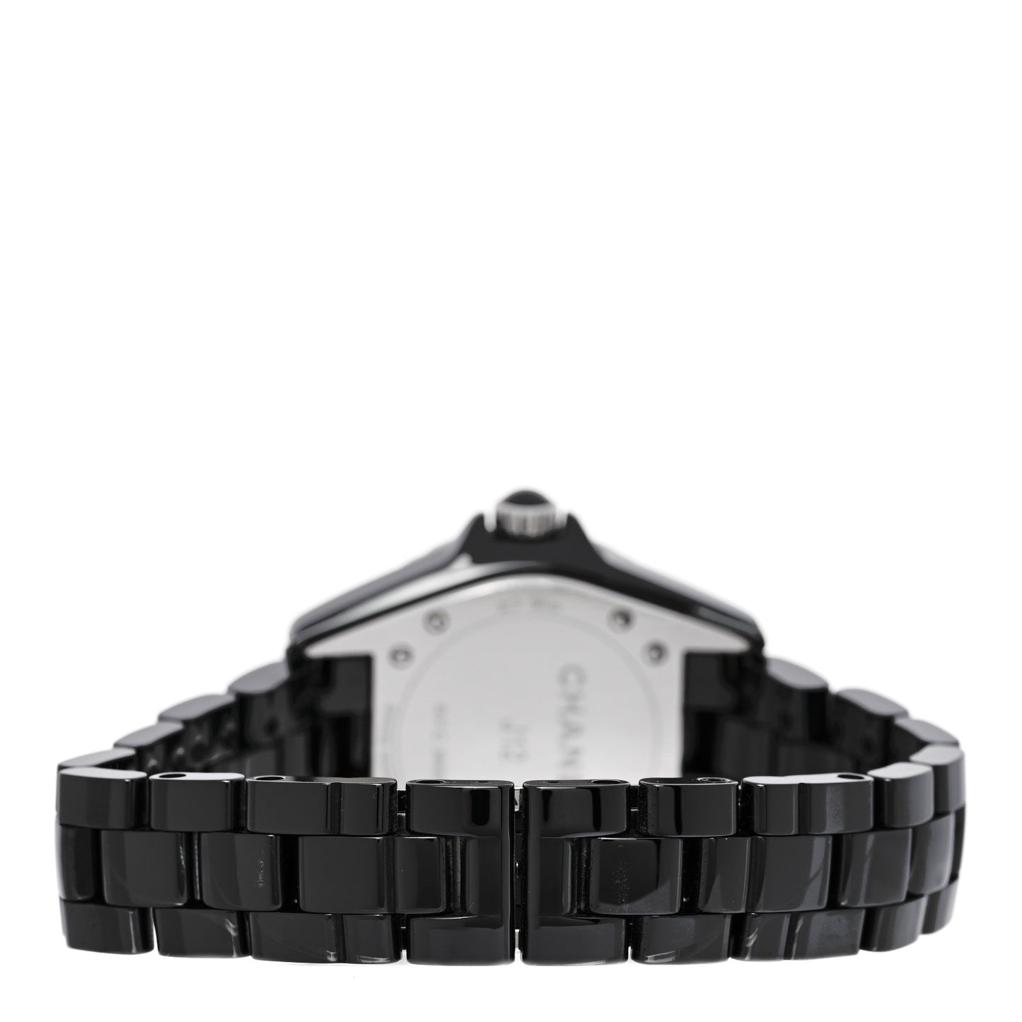 Stainless Steel Ceramic Diamond Bezel 33mm J12 Quartz Watch Black