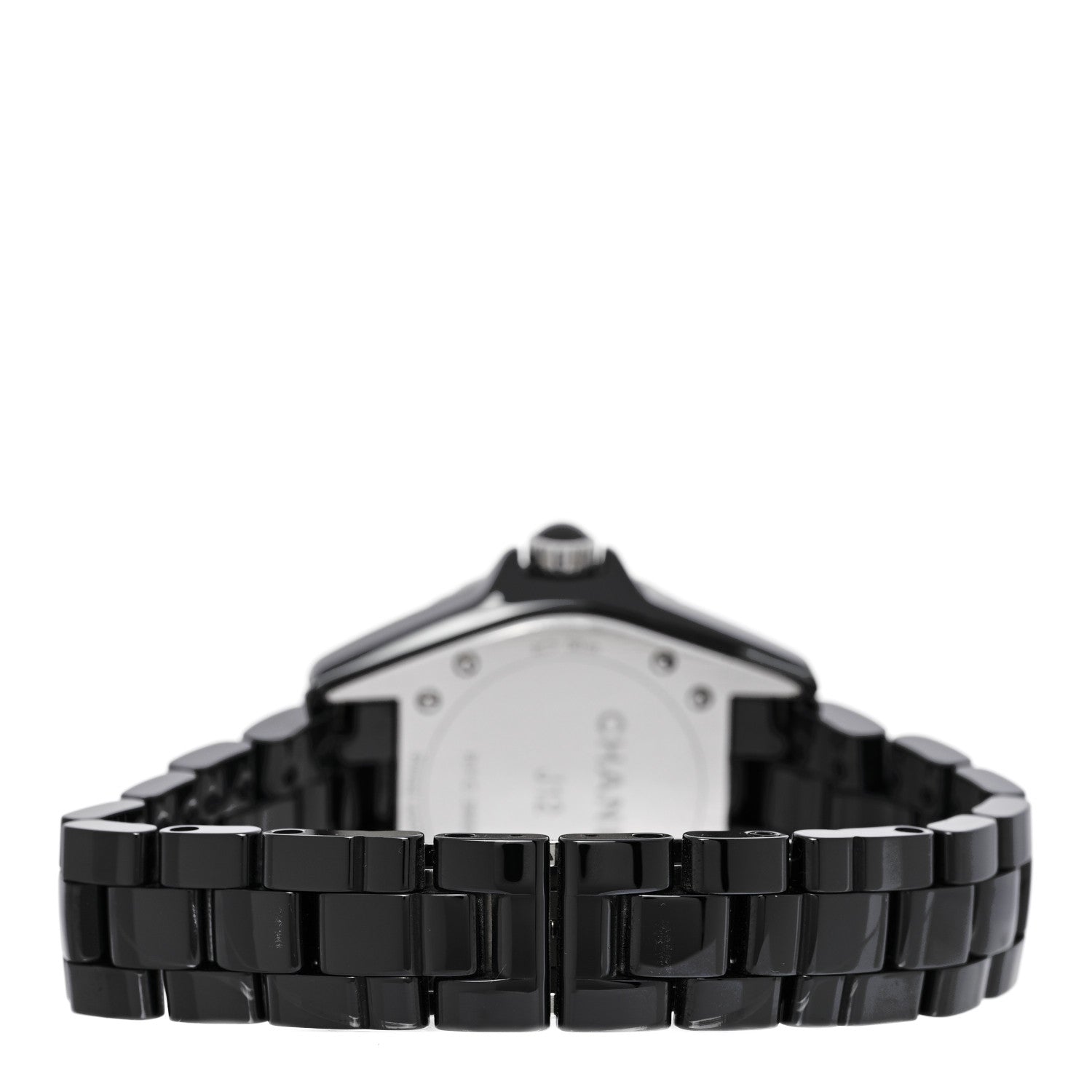Chanel Stainless Steel Ceramic Diamond Bezel 33mm J12 Quartz Watch Black 3 of 5