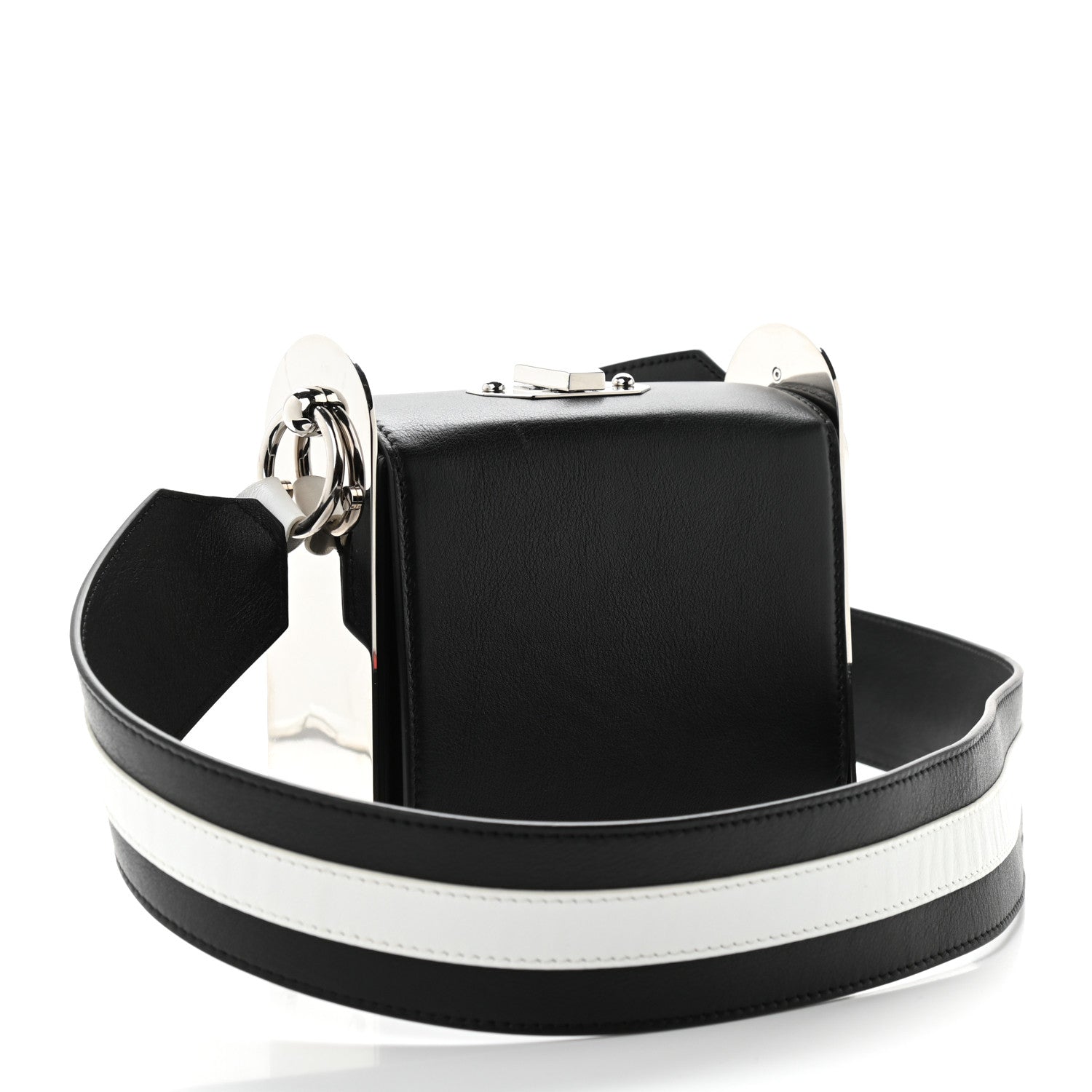 Alexander McQueen Grained Calfskin Box Shoulder Bag 16 Black 2 of 9