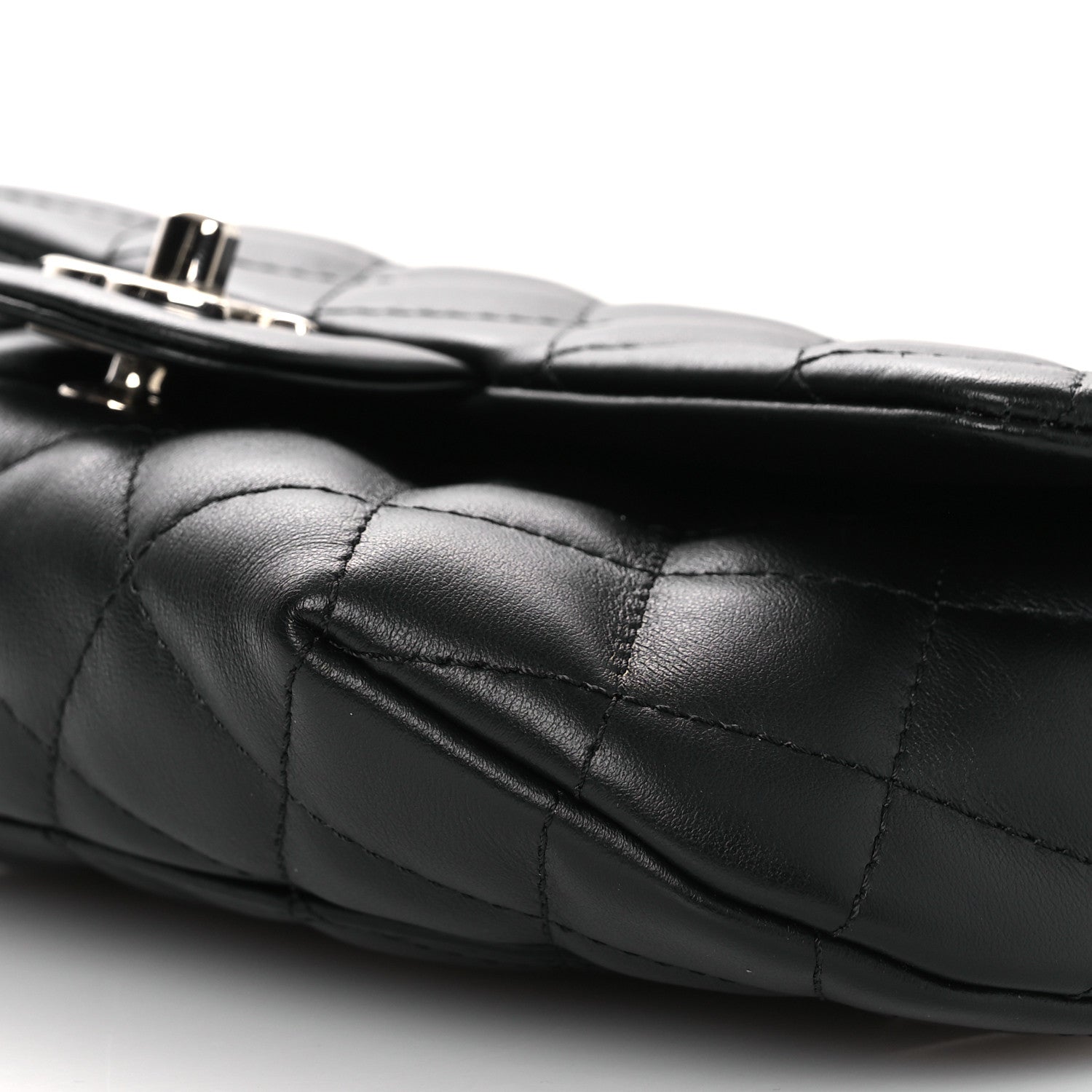 Chanel Calfskin Quilted CC Uniform Flap Belt Bag Black 11 of 14