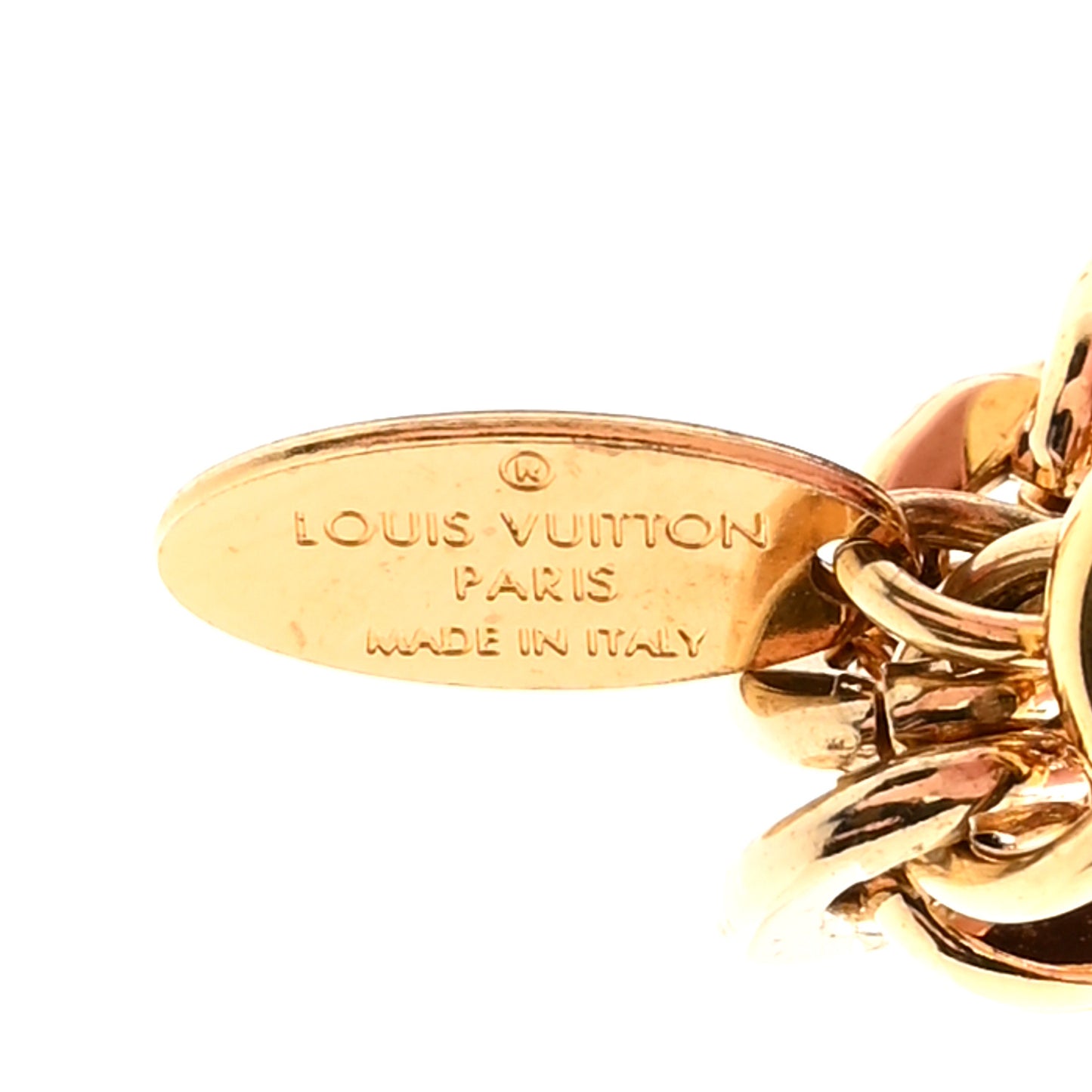 Monogram Ball Charm Key Chain Brown