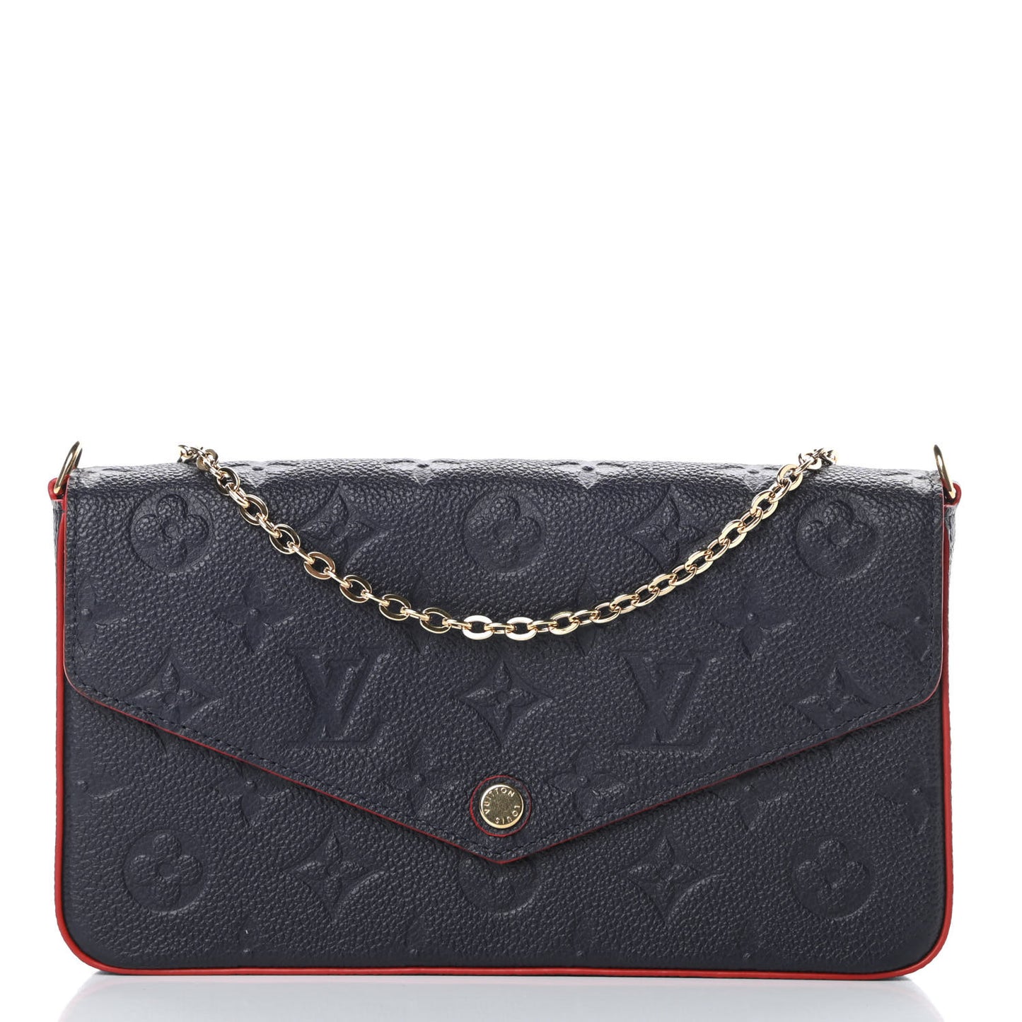 Empreinte Pochette Felicie Chain Wallet Marine Rouge