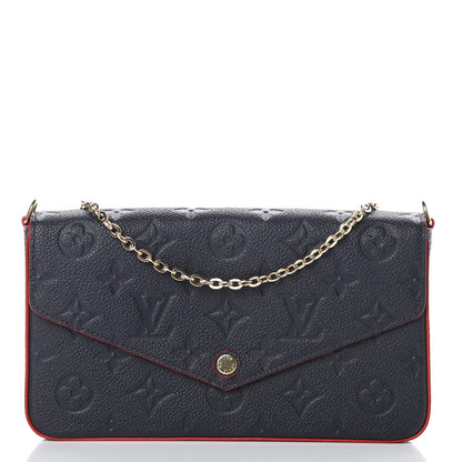 Louis Vuitton Empreinte Pochette Felicie Chain Wallet Marine Rouge 1 of 12