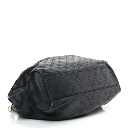 Gucci Guccissima Medium Sukey Tote Blue 4 of 9