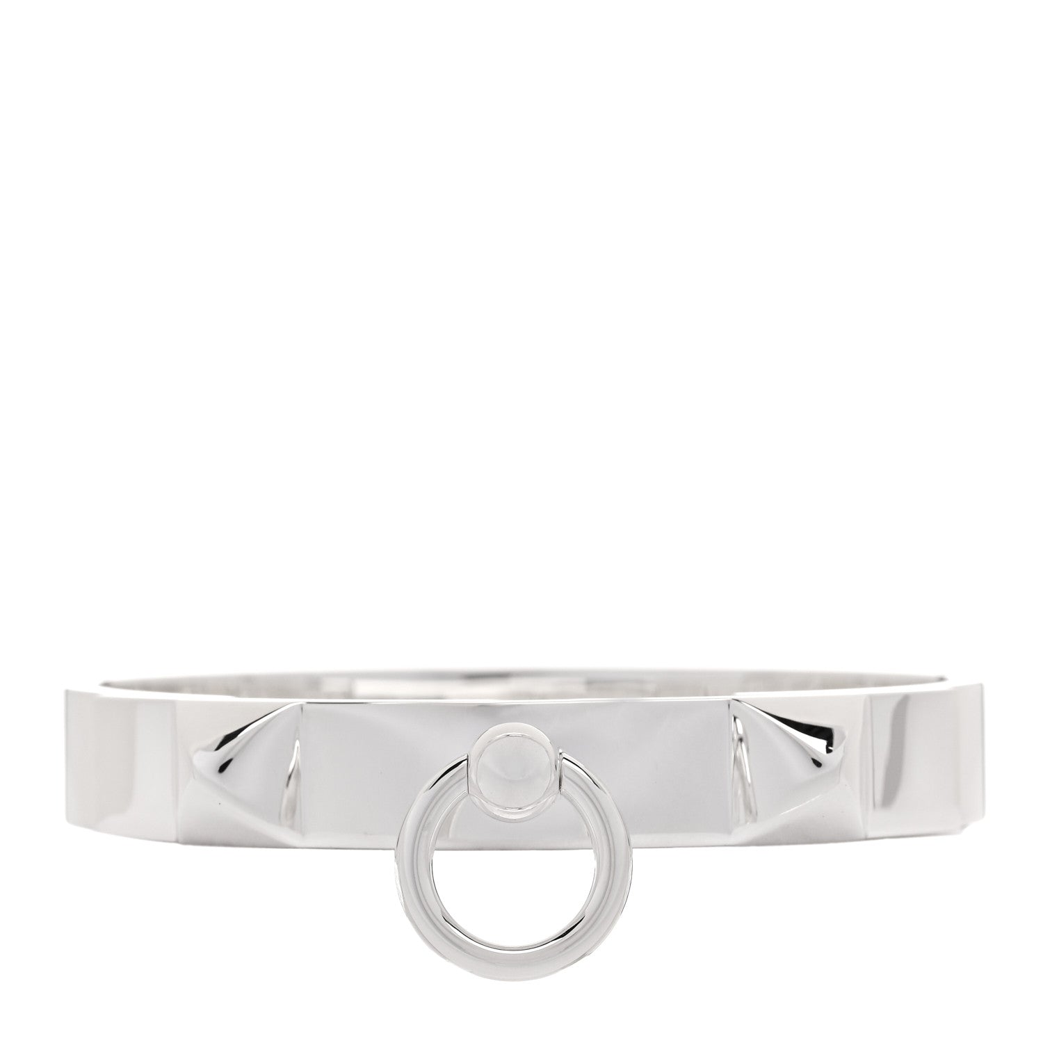 Hermes Sterling Silver PM Collier De Chien Bracelet ST 1 of 4