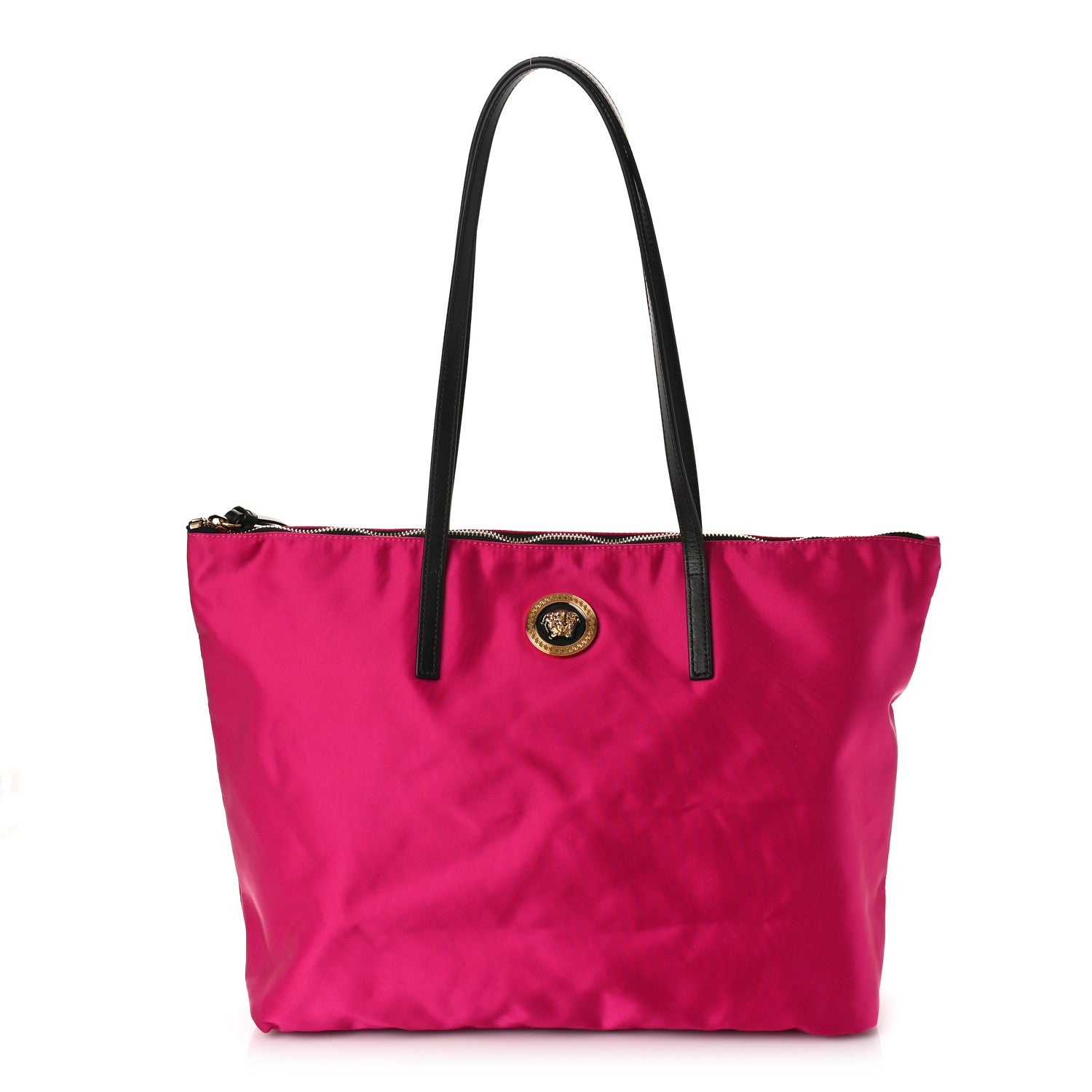 Versace Nylon Medusa Tote Flamingo Black 1 of 9