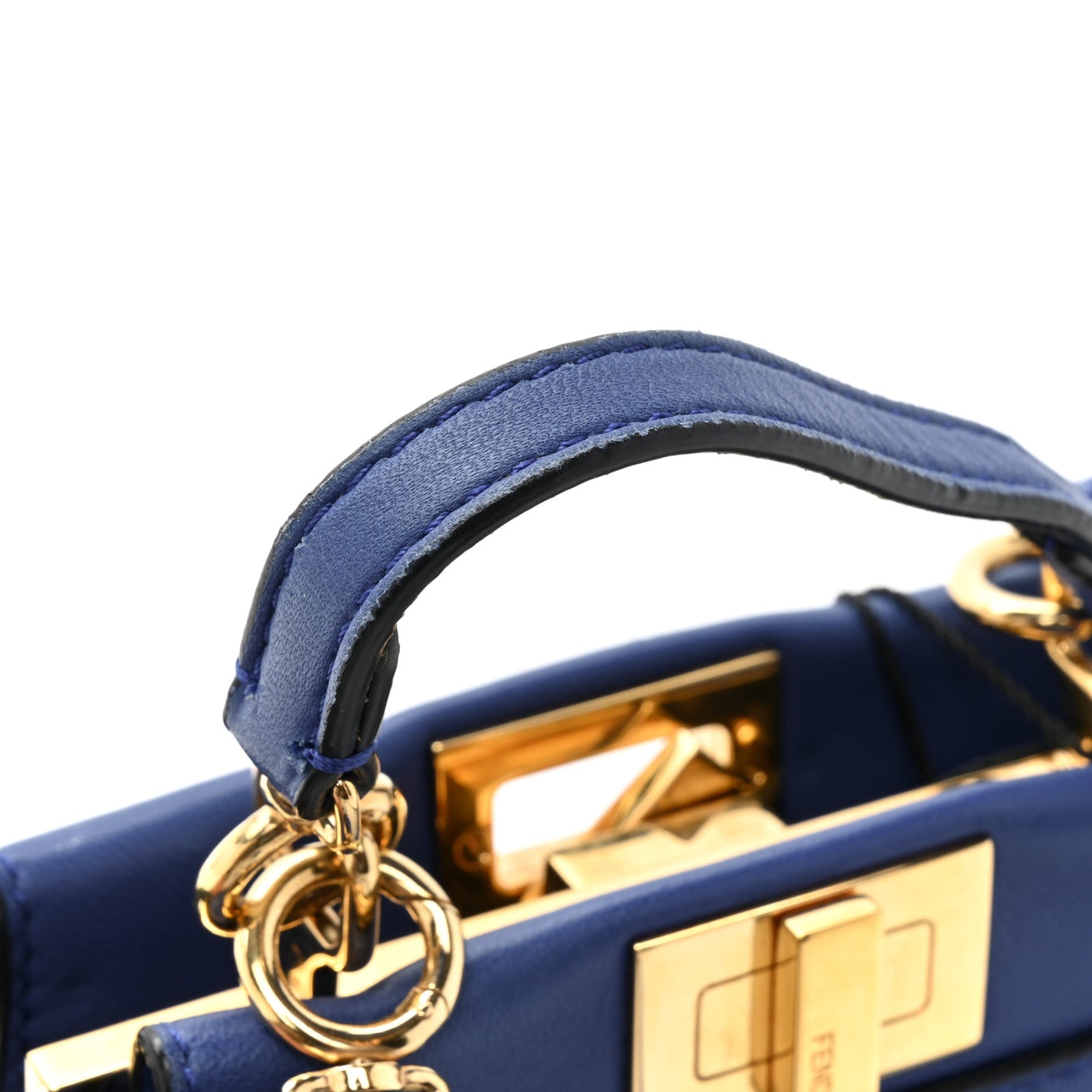 Shiny Nappa Micro Peekaboo Iconic Satchel Bluette