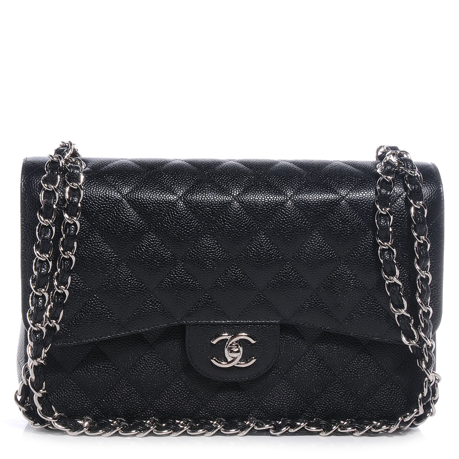 Chanel Caviar Quilted Jumbo Double Flap Black 1 of 8