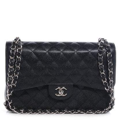 Chanel Caviar Quilted Jumbo Double Flap Black 1 of 8