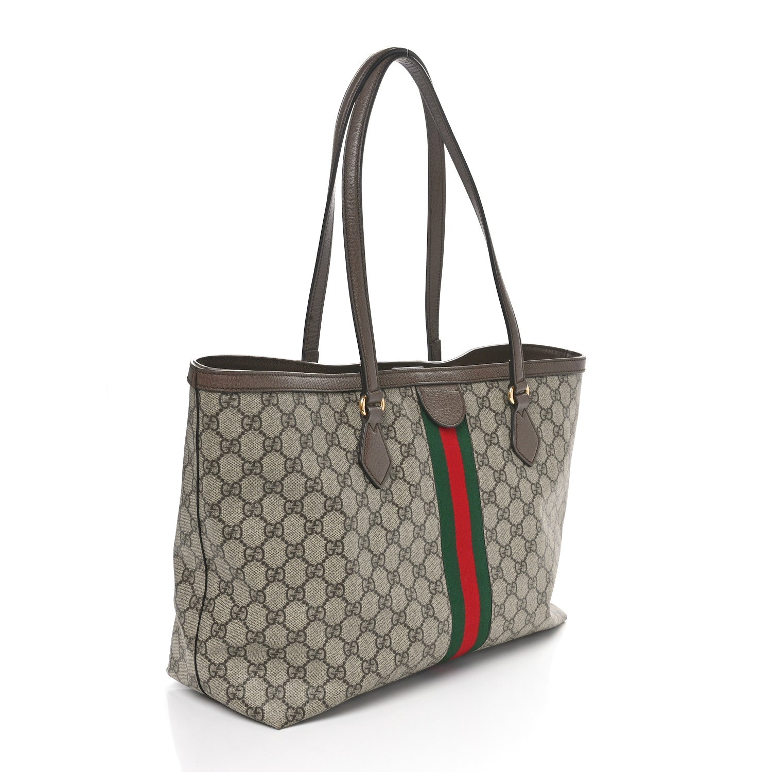 Gucci GG Supreme Monogram Medium Ophidia Shopping Tote Brown 2 of 11