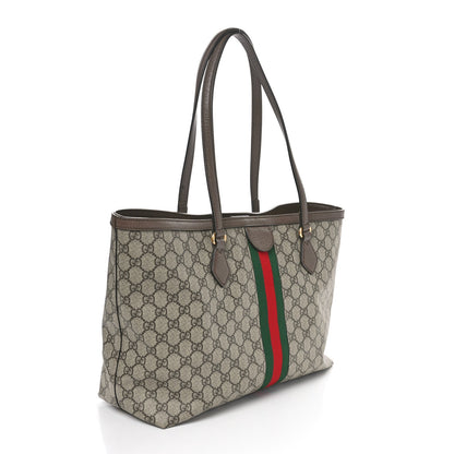 Gucci GG Supreme Monogram Medium Ophidia Shopping Tote Brown 2 of 11