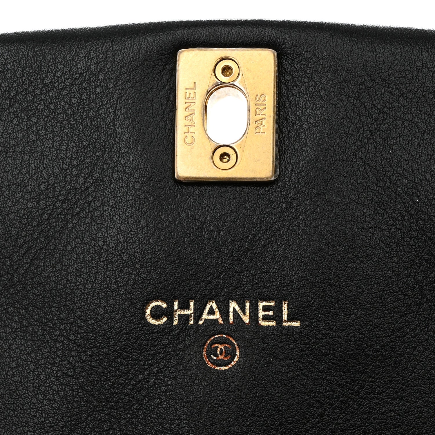 Chanel Calfskin Quilted Coco Mail Clutch With Chain Black 5 of 12