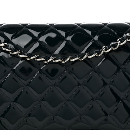 Chanel Patent Quilted Maxi Double Flap Navy Blue 8 of 12