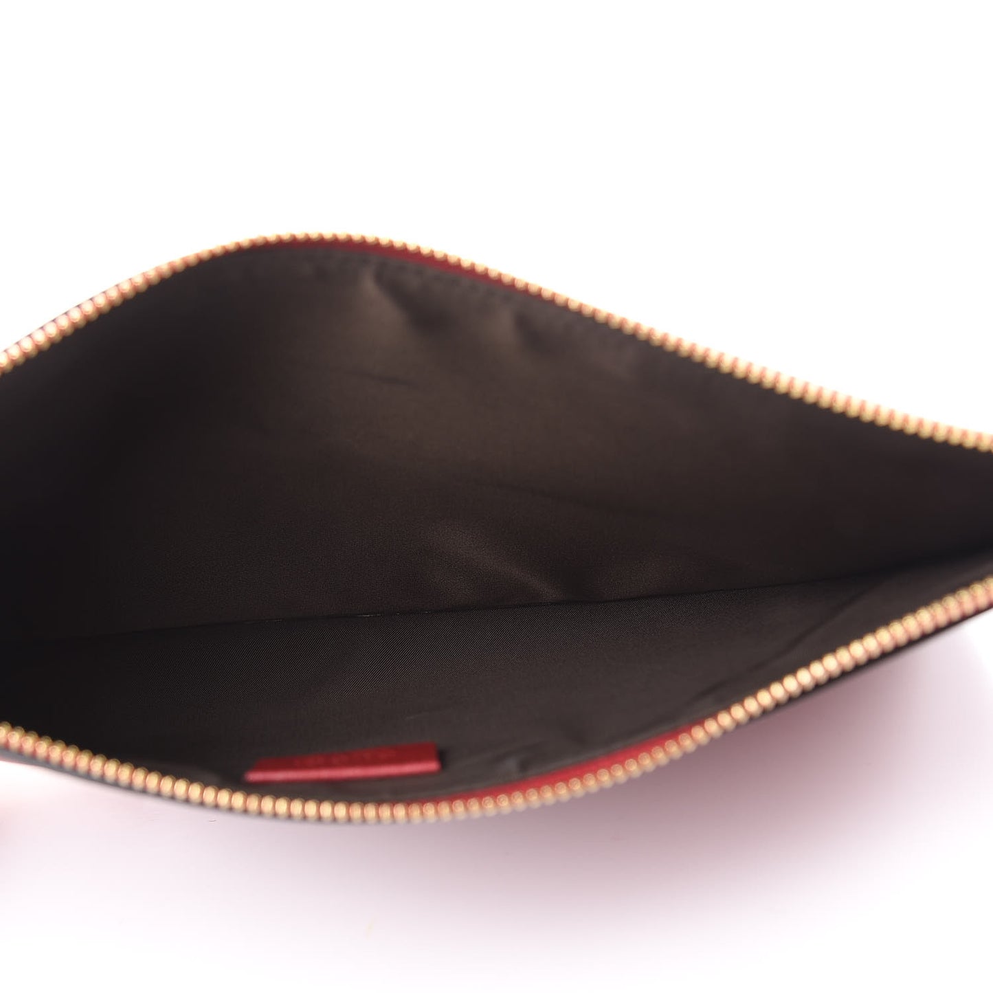 GG Supreme Monogram Tian Large Zip Pouch Beige Multicolor Red