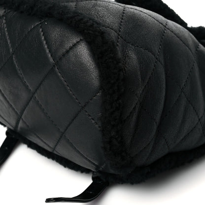 Chanel Lambskin Shearling Coco Neige Backpack Black 8 of 8