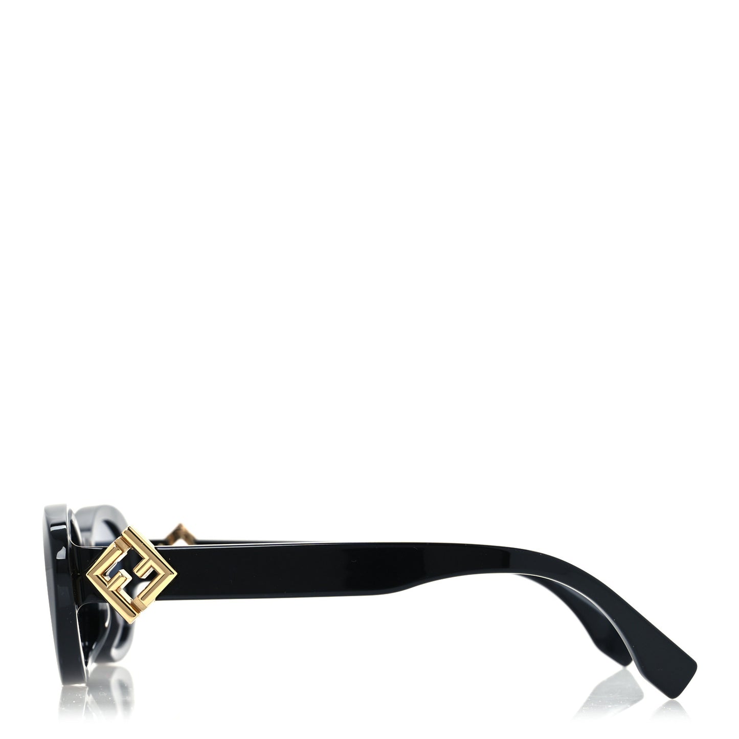 Acetate FF Oval Sunglasses FE40140U Black