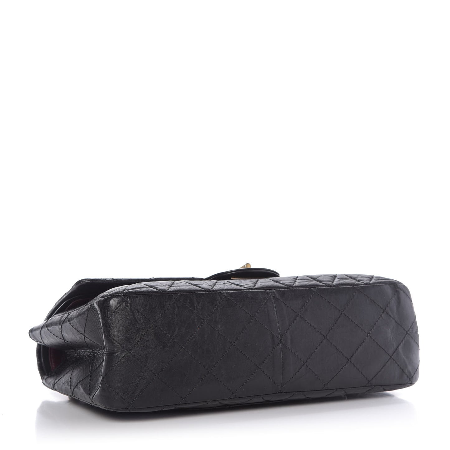 Aged Calfskin Quilted 2.55 Reissue 227 Flap Black