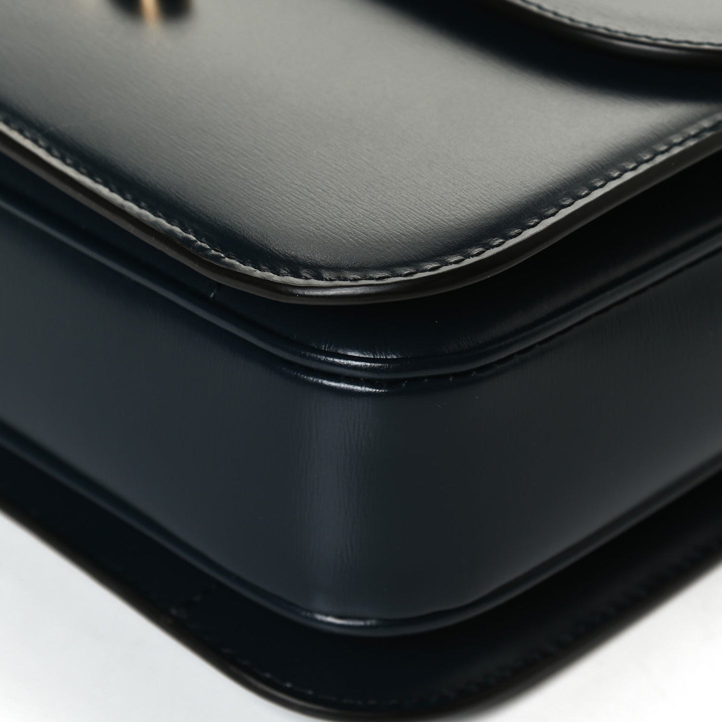 Shiny Calfskin Medium Triomphe Navy Blue