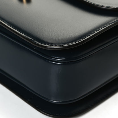 Celine Shiny Calfskin Medium Triomphe Navy Blue 11 of 14
